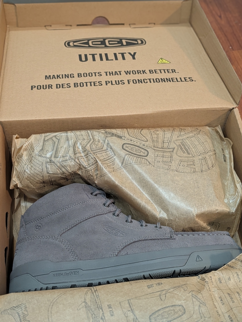 KEEN Utility Men's Gibson Mid Soft Toe Boots 11D